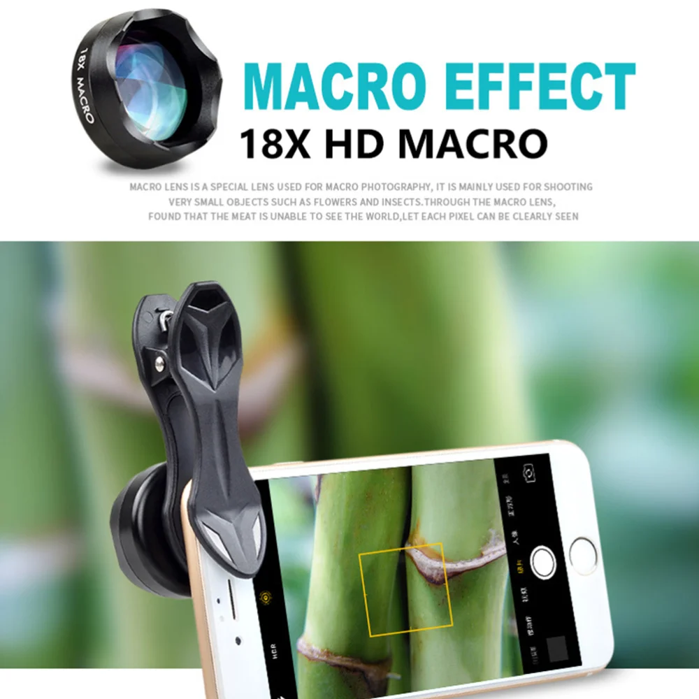 18X макрообъектив телескопа для телефона ювелирные изделия насекомые