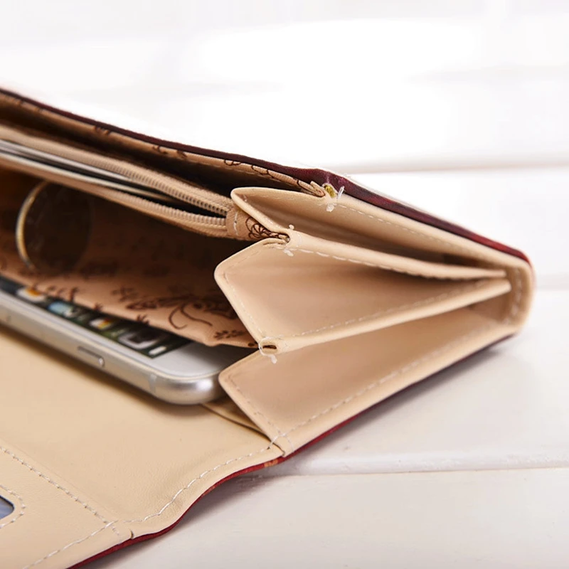 Местный склад винтажный Женский Цветной прямоугольный кошелек с рисунком слона