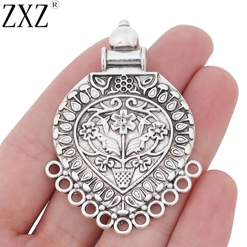 ZXZ 2 шт. тибетские серебряные большие подвески в стиле бохо для ожерелья ювелирные