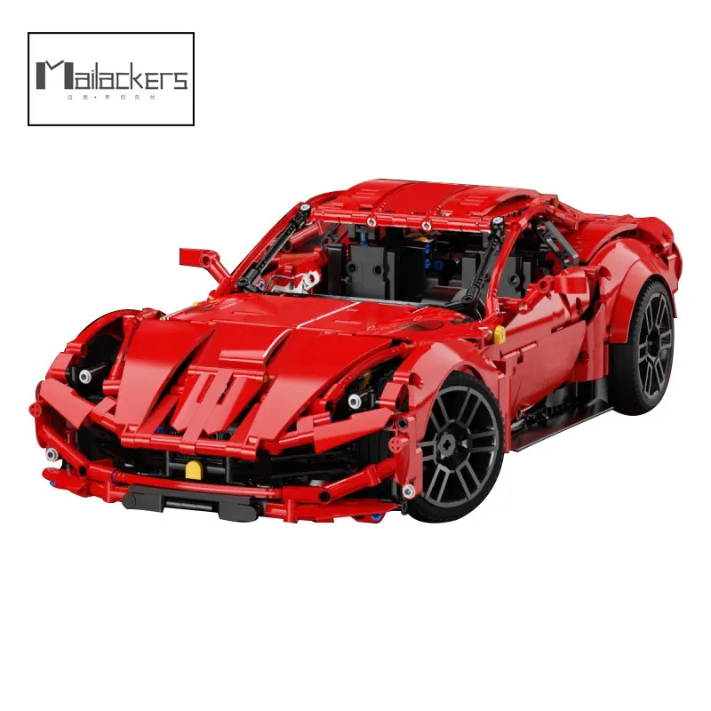 

Mailackers Super Technical Car Racing Sports Model Building Blocks City Champion Truck Technique Vehicle Bricks Toys For Kids