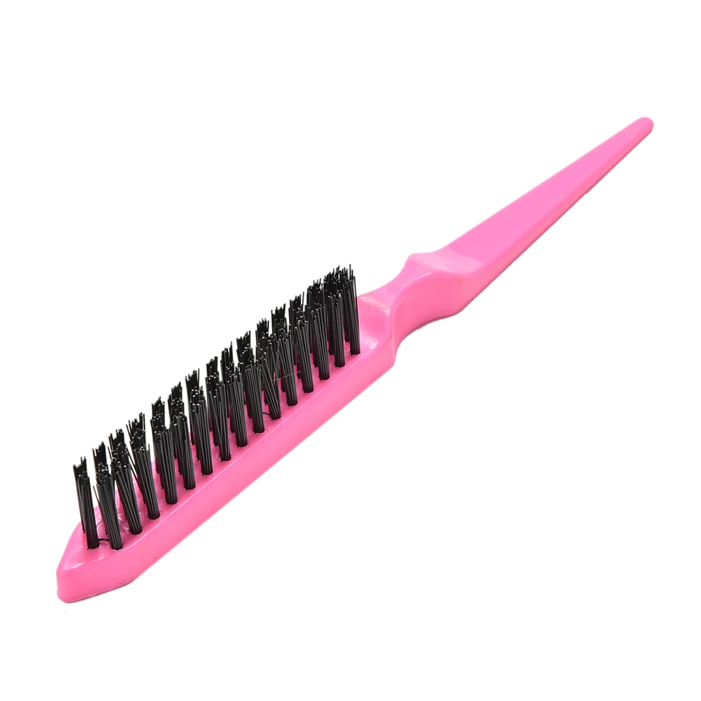 

Plastic Handle Hair Brush Natural Boar Fluffy Bristle Anti Loss Comb Hairdressing Barber Tool Teasing Bristle Salon Hairbrush
