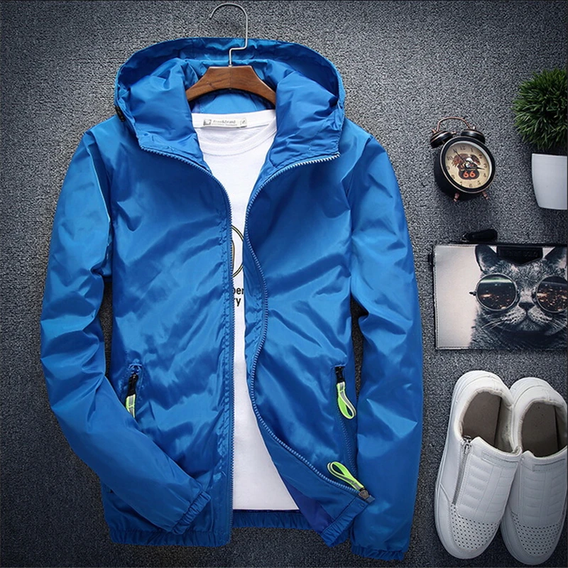 

Plus Size 6XL 7XL New Spring Autumn Bomber Jacket Men Women Casual Solid Windbreaker Zipper Thin Hooded Coat Outwear Male Jacket