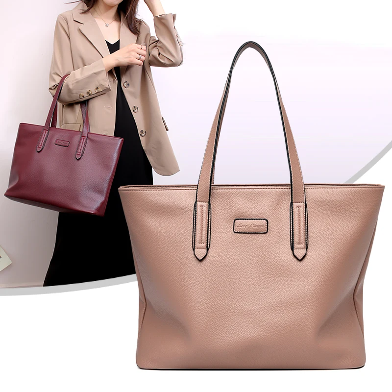 

OLSITTI Luxury High Quality Pu Leather Shoulder Bags for Women 2021 New Designer Large Capacity Leisure Fashion Tote Bag Bosha