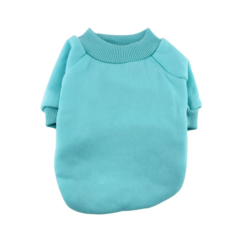 XS-2XL зима теплая одежда для собак Щенок пальто куртки мягкая Футболки для собак одноцветное Цвет щенка свитер для чихуахуа Йорки - Цвет: Solid Green