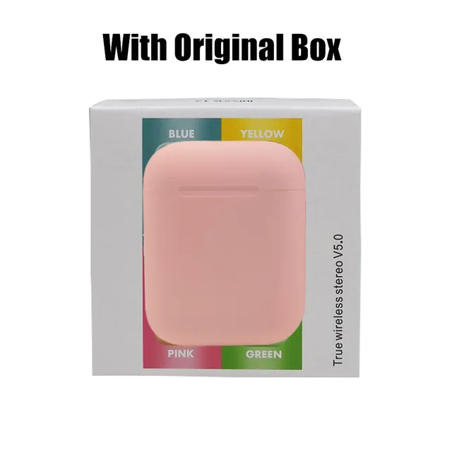 i12 D Pink Bluetooth наушники, цветная версия Macaron 12 5,0, беспроводные Bluetooth наушники для всех смартфонов, наушники с шумоподавлением - Цвет: i12 D Pink
