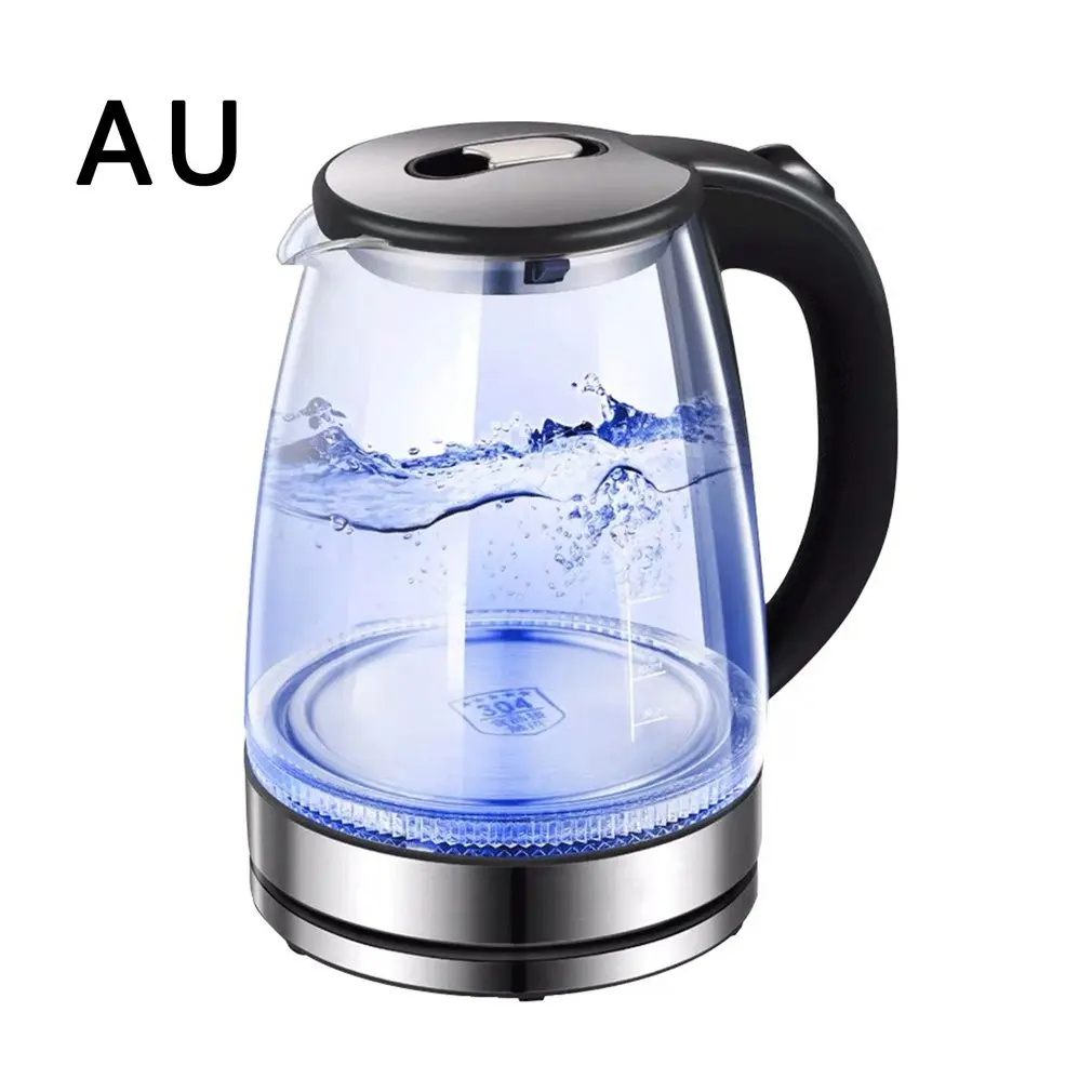 1.7л стеклянный Электрический чайник автоматически выключается из нержавеющей