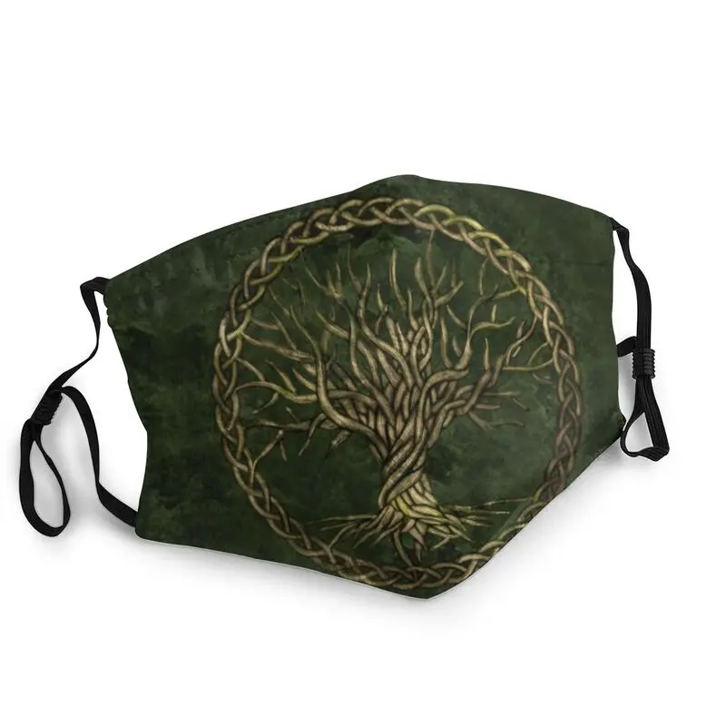 

Tree Of Life Yggdrasil Reusable Unisex Adult Face Mask Vikings Anti Haze Dust Protection Cover Respirator Mouth Muffle