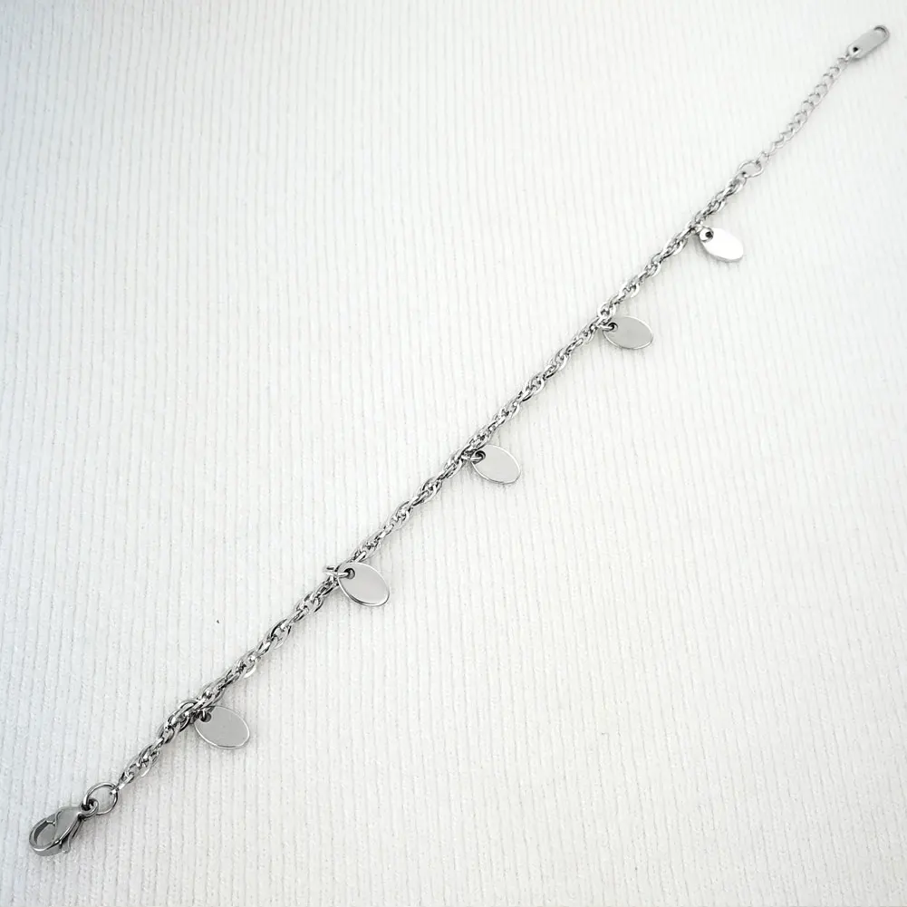 Браслеты из нержавеющей стали для женщин и девушек браслеты на ногу ювелирные