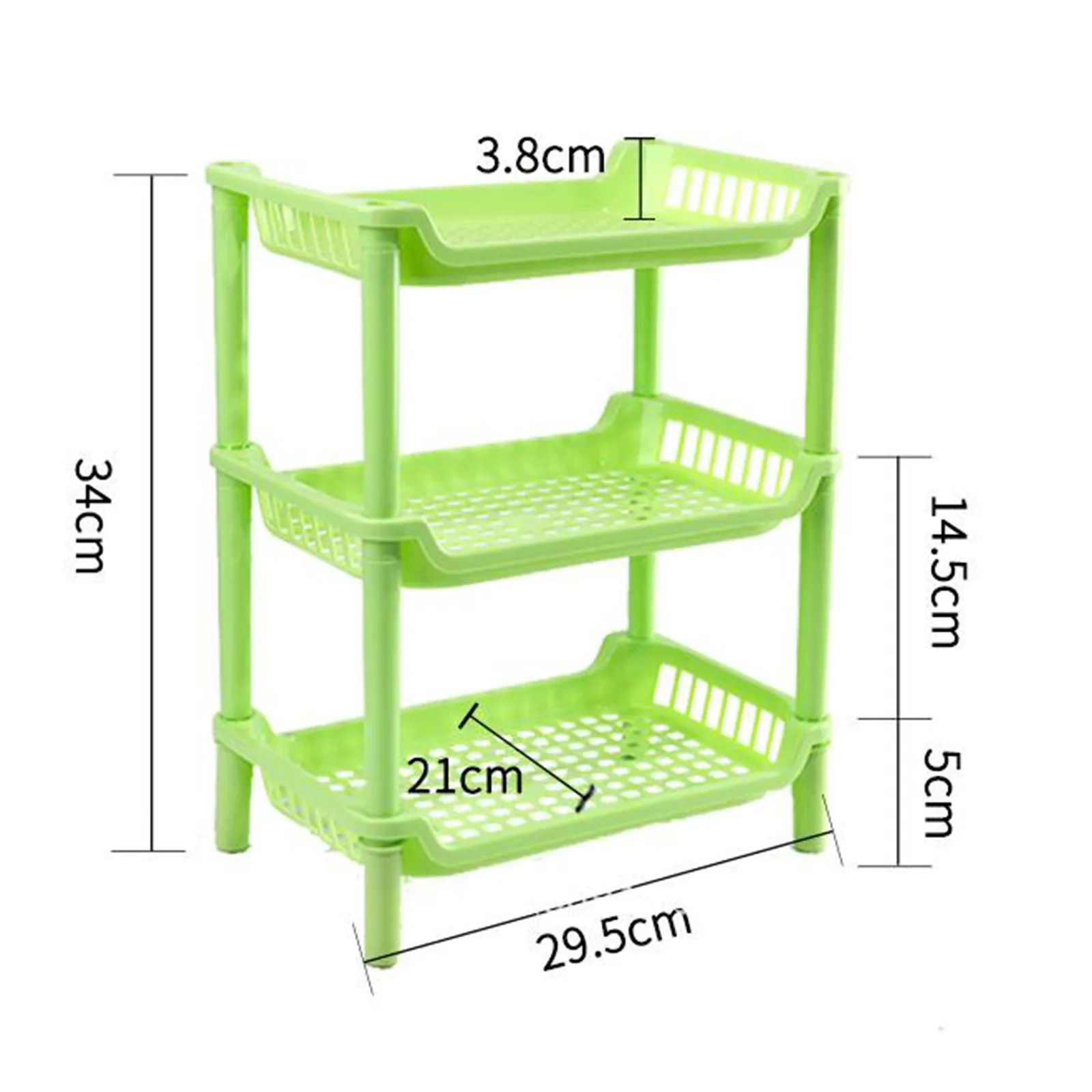 

Three-layer Multi-purpose Shelf Plastic Floor-to-ceiling Bathroom Multicolor Convenient Storage Shelf Organizadores Racks