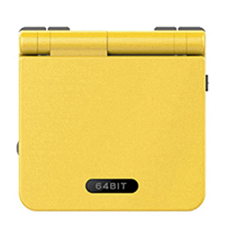 

Powkiddy 2Set V90 Portable 3-Inch IPS Screen Flip 3D Game Console Dual Open System 15 Simulators, Yellow & Red