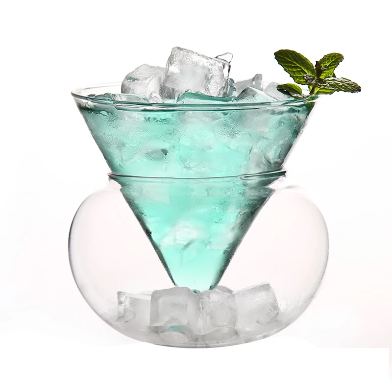Западной Стиль Творческий бармен со льдом мартини Стекло для вечерние бар конус