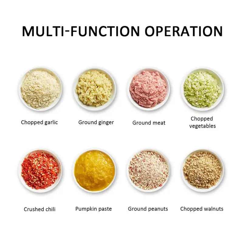 

100ML /250ML Multi-function Electric Mini Food Garlic Vegetable Meat Chopper Easy To Use Grinder Garlic Presses Kitchen Gadgets
