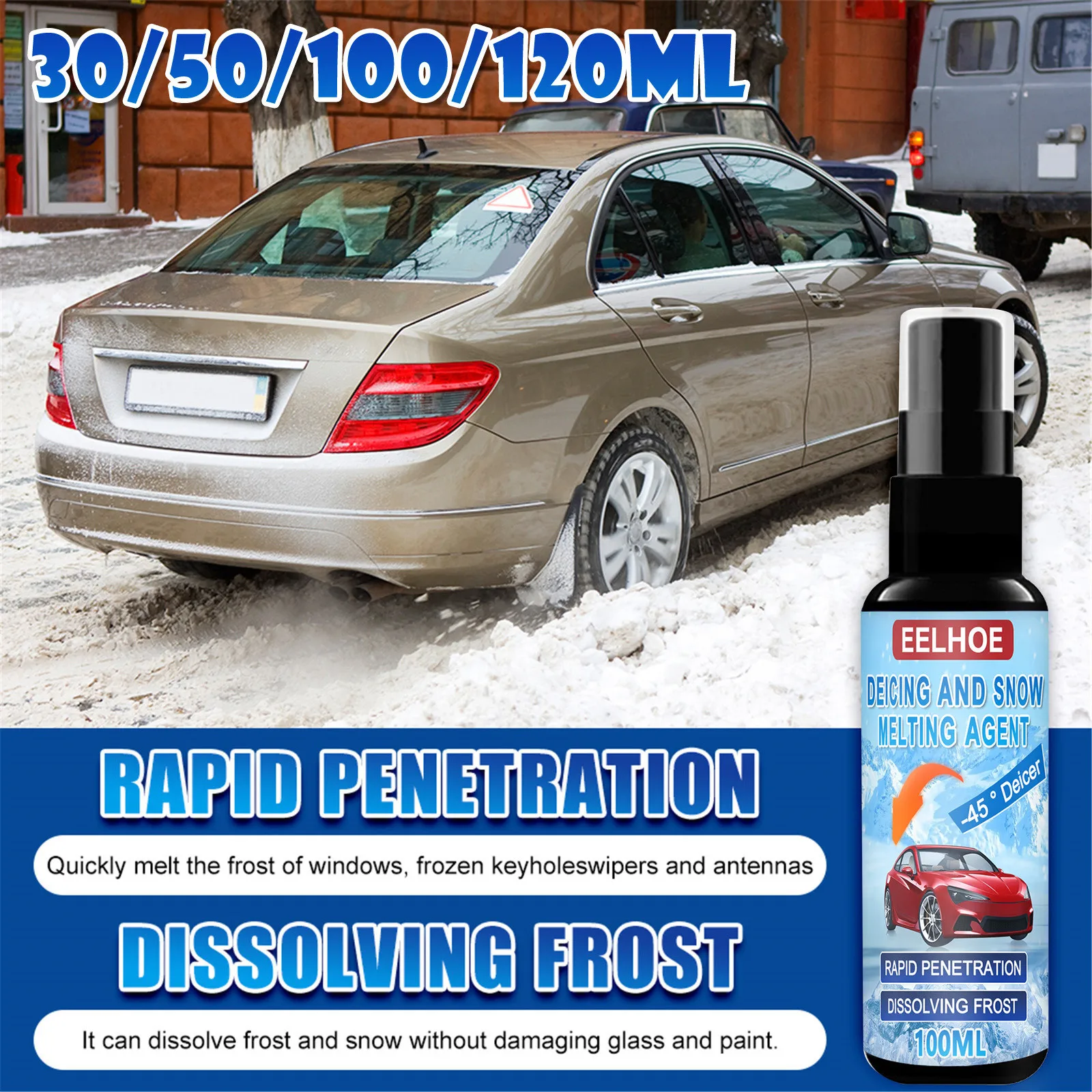 1 шт. также таяния снега агент Стекло размораживания антиобледенитель антифриз