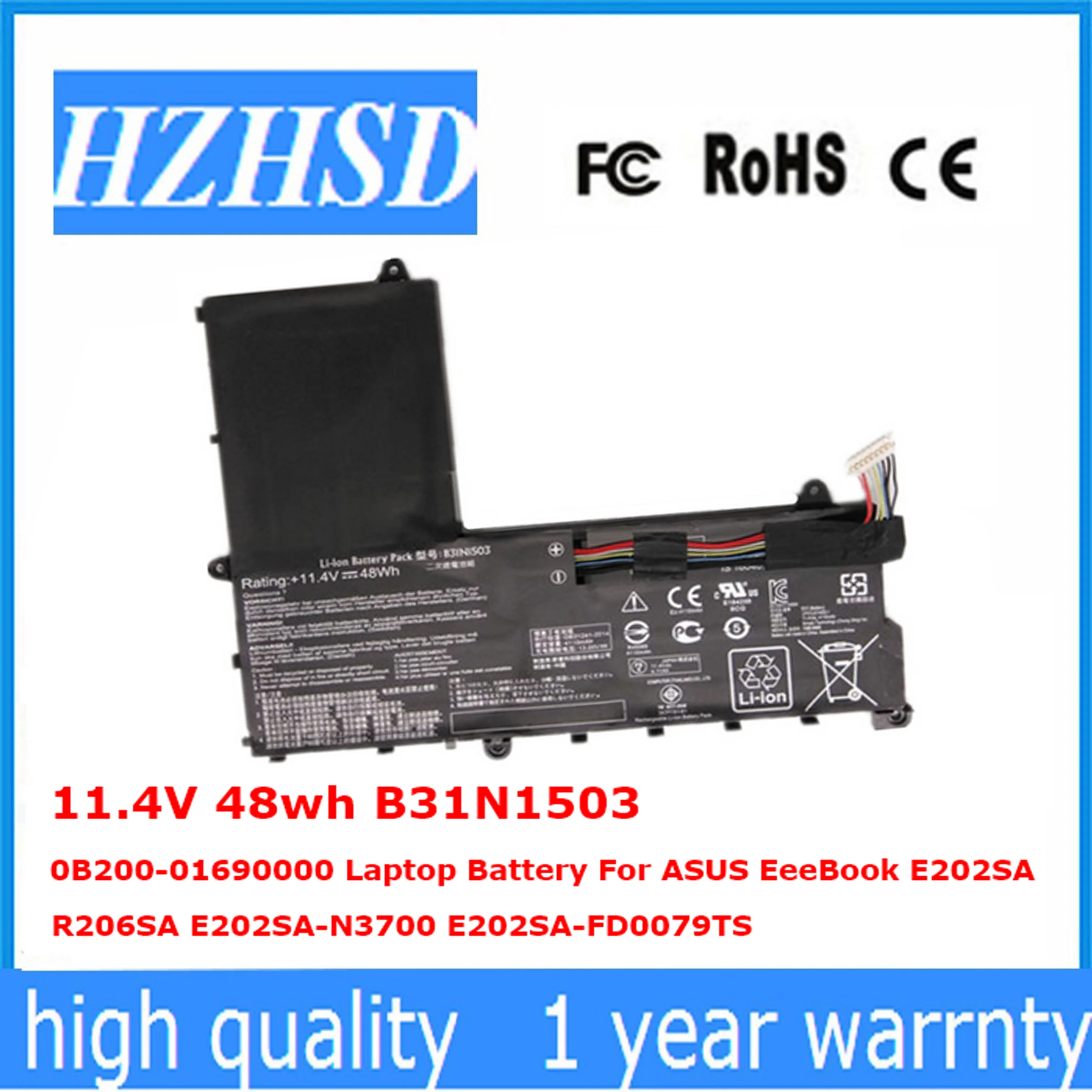 11 4 в 48wh B31N1503 0B200-01690000 Аккумулятор для ноутбука ASUS EeeBook E202SA R206SA E202SA-N3700 E202SA-FD0079TS |
