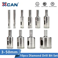 xcan diamond drill bit 10pcs 3 50mm for glass tile marble granite core hole saw drill bits