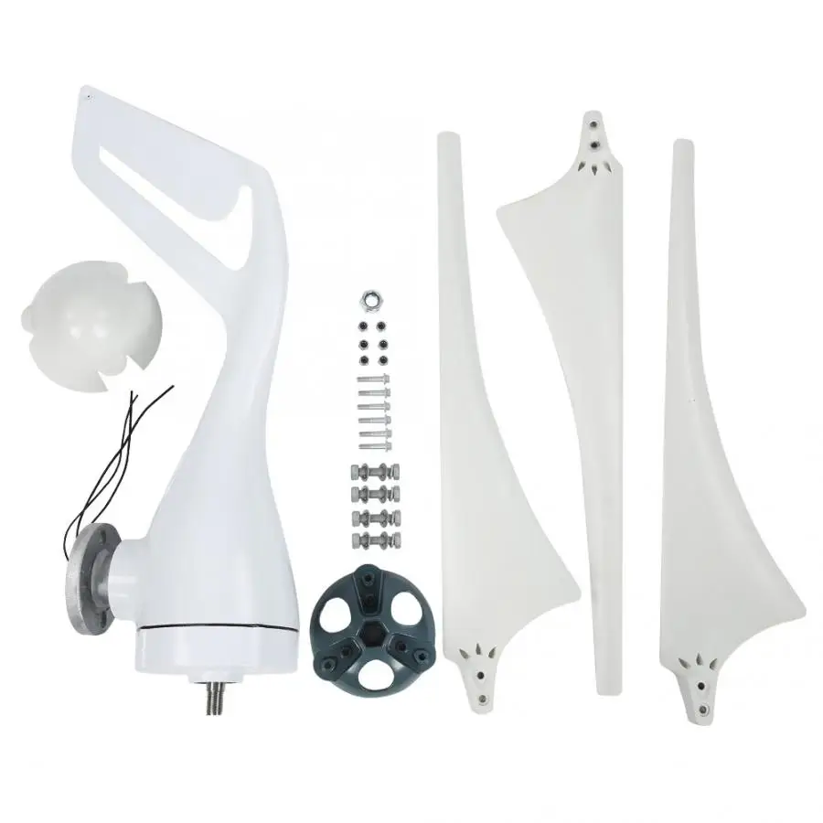 Маленькая ветряная турбина 400 Вт 24 В 630 мм лопасти из нейлонового волокна +
