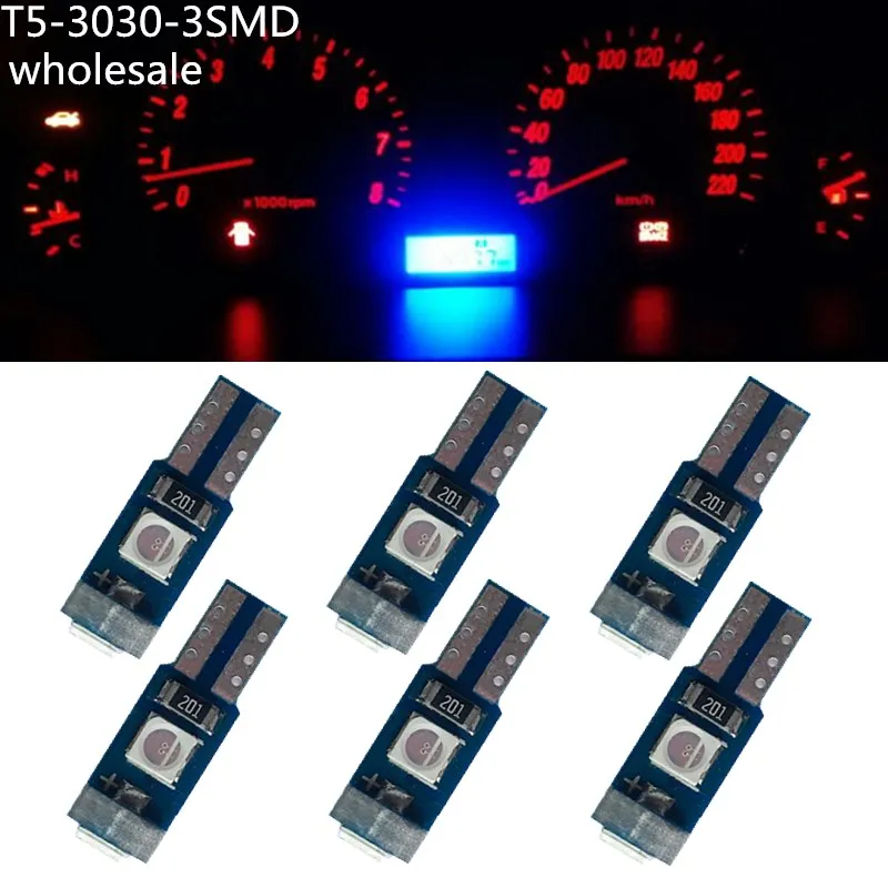 10 шт. T5 74 286 2 Вт 3030 светодиодный de la cuña de tablero de lámparas de coche indicador de управление системой во время de instrumento de bombilla de lu