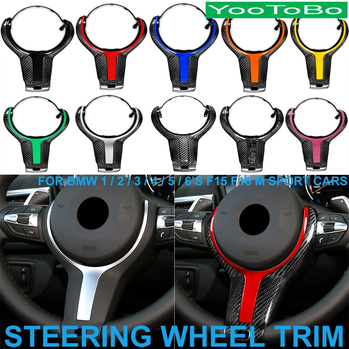 

Накладка на руль автомобиля из углеродного волокна, замена алькантары для BMW M Sport F20 F22 F30 F31 F32 F36 F10M F06 F12 X5 F15 X6 F16