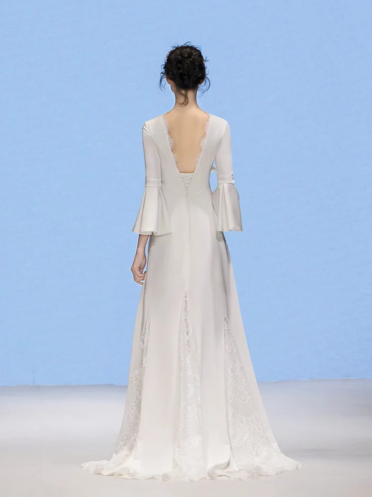 

2021 New Bride Sen French Light Wedding Dream Super Fairy Net Red Dress Satin