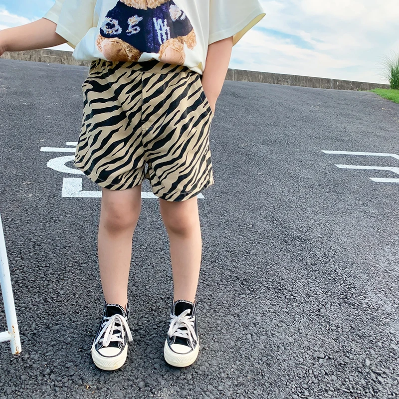

Мила CHOU 2021 Новое летнее платье для маленьких девочек с мультяшным принтом; Хлопковая Зебра шорты детские все-матч штаны для отдыха для детей...