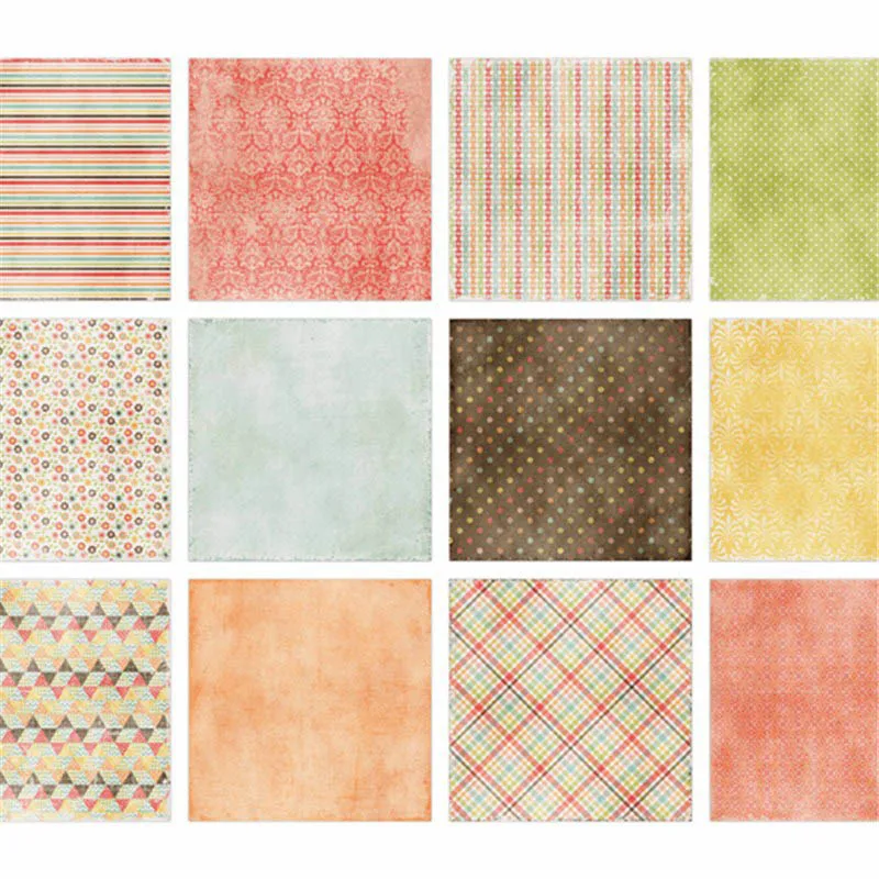 

DIY Handmade paper 6 Inch 24 Sheets Scrapbook Art Background Multifunction Paper Card Making Tools