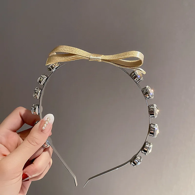 

2021 New Trendy Simple Hair Accessories Rhinestone Hair Bands for Women Girls Elegant Temperament Hair Clips Headwear