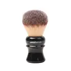 Щетка для влажного бритья, с черной ручкой, из синтетических волос, желтого цвета, 24 мм