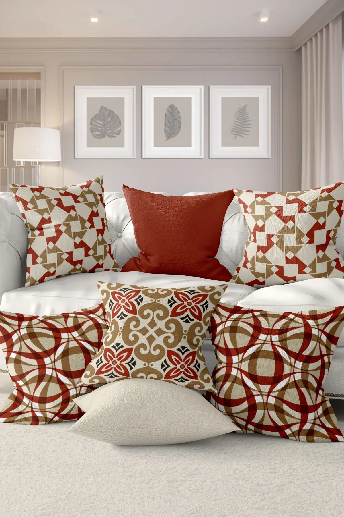 

7 Piece Pillow Decorate Case Set-Ktl20-set7-51 Quality Stylish Home Garden Room Kitchen Gift Useful Decorative Modern