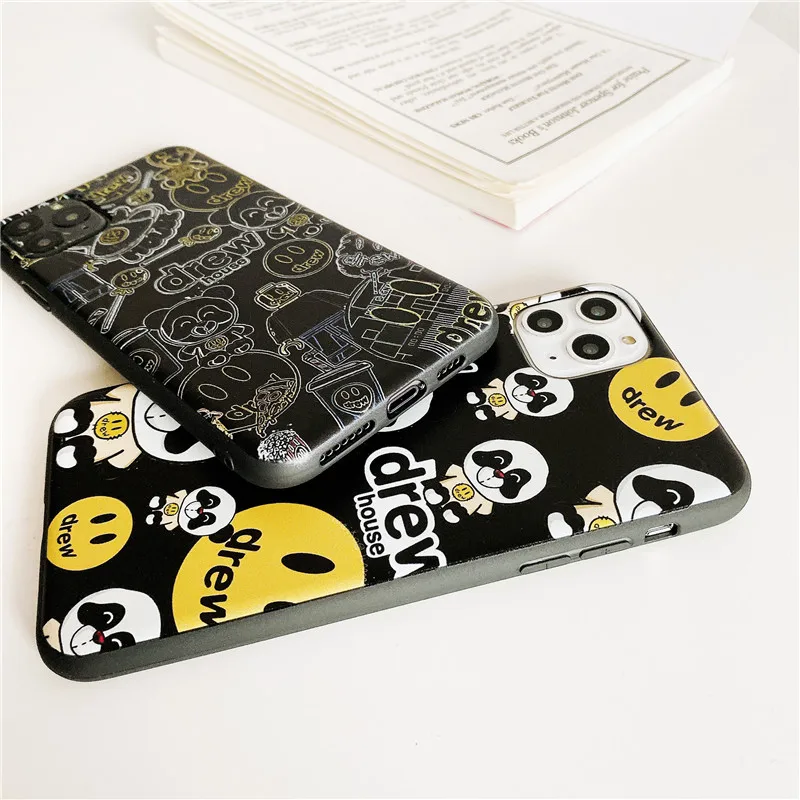 Justin Bieber Drew House Soft Silicone Case for iphone 6S 7 8 Plus X XR 11 Pro MAX 11Pro Luxury Brand Smiley Face Phone Cover | Мобильные