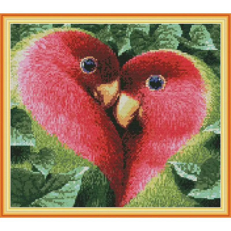 

Joy Sunday New Arrival Love Bird Needlework Kits DIY Handmade 11&14CT Cross Stitch Sets For Embroidery Kits Gift Home Decor