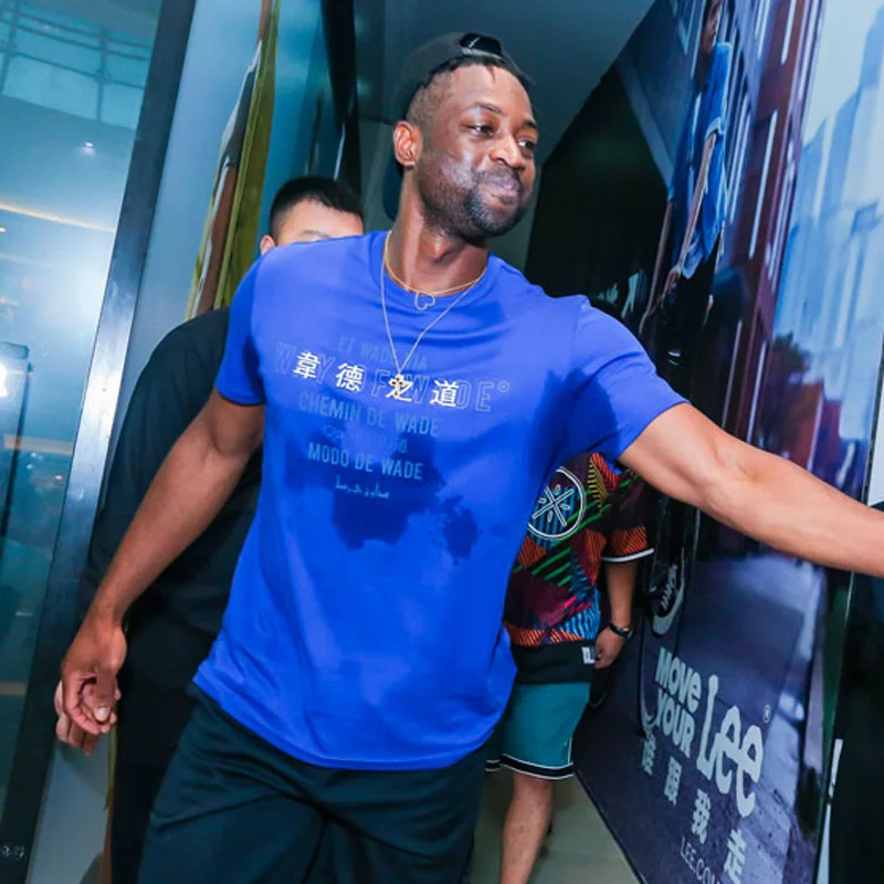 (Break Code) мужские майки Ли-нин Уэйд хлопковые дышащие спортивные футболки с