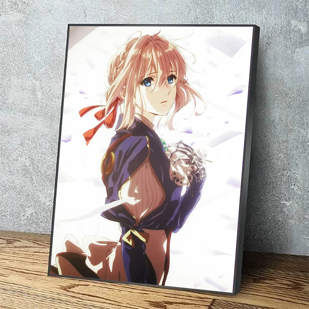 Постер для домашнего декора фиолетовая вечная японская аниме Настенная картина