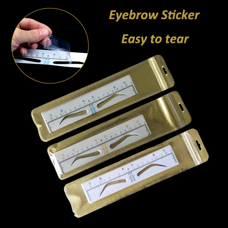 Disposable Microblading Eyebrow Ruler Sticker Permanent Makeup Accessories Supplies Eyebrow Stencil Tattoo Measure Shaping Tools