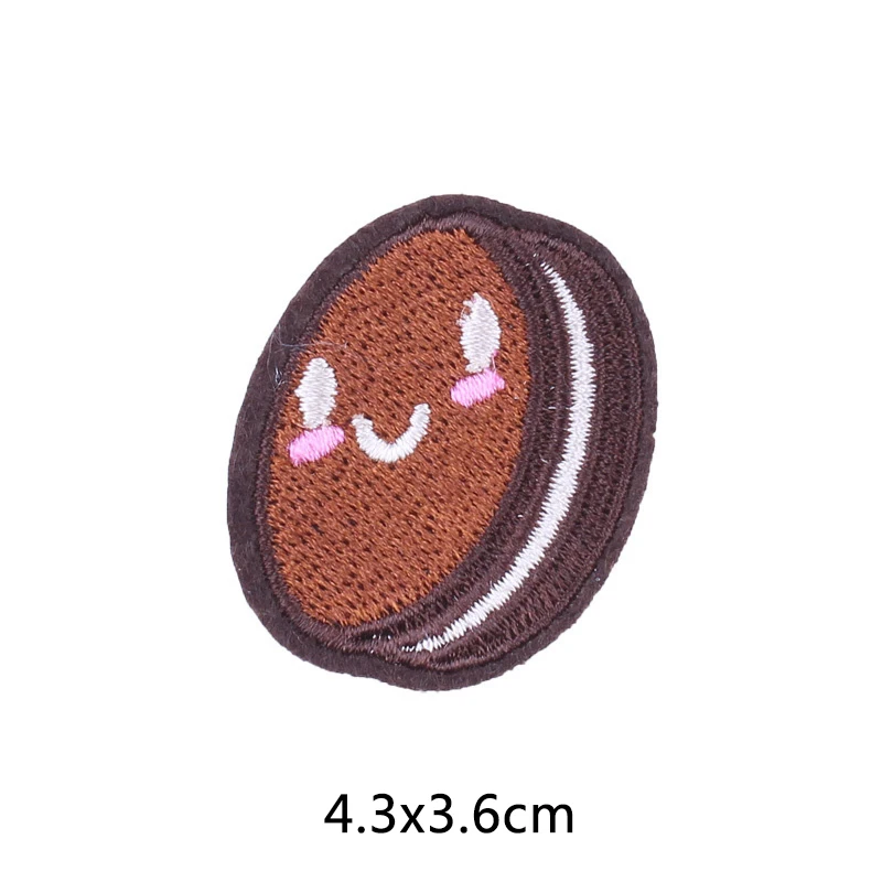 Мультяшные нашивки сделай сам с едой и тортом аксессуары аппликация на одежду