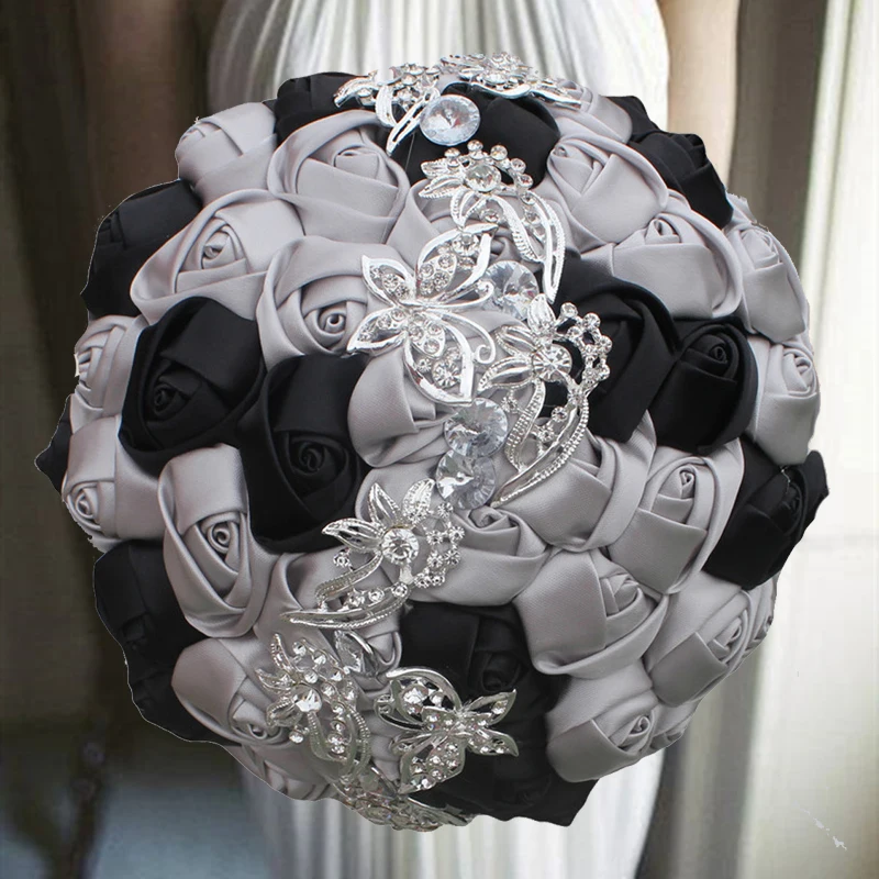 1 шт./лот серые Свадебные цветы с бриллиантом для свадебного украшения от AliExpress WW