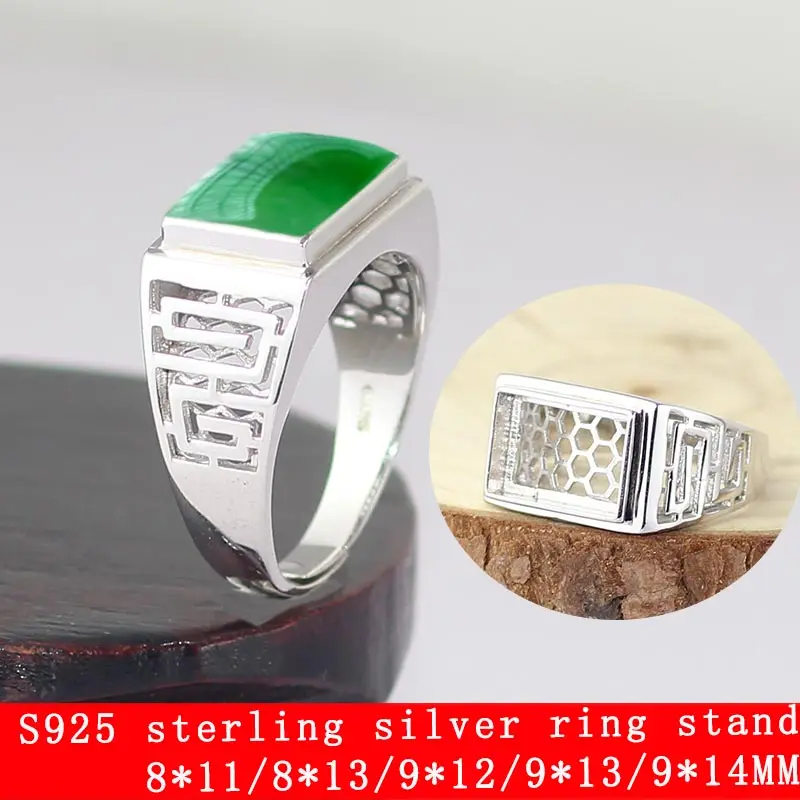 

Кольцо-держатель не инкрустировано Родиевым Покрытием из стерлингового серебра S925. Простое украшение «сделай сам» 8*11 9*12 14