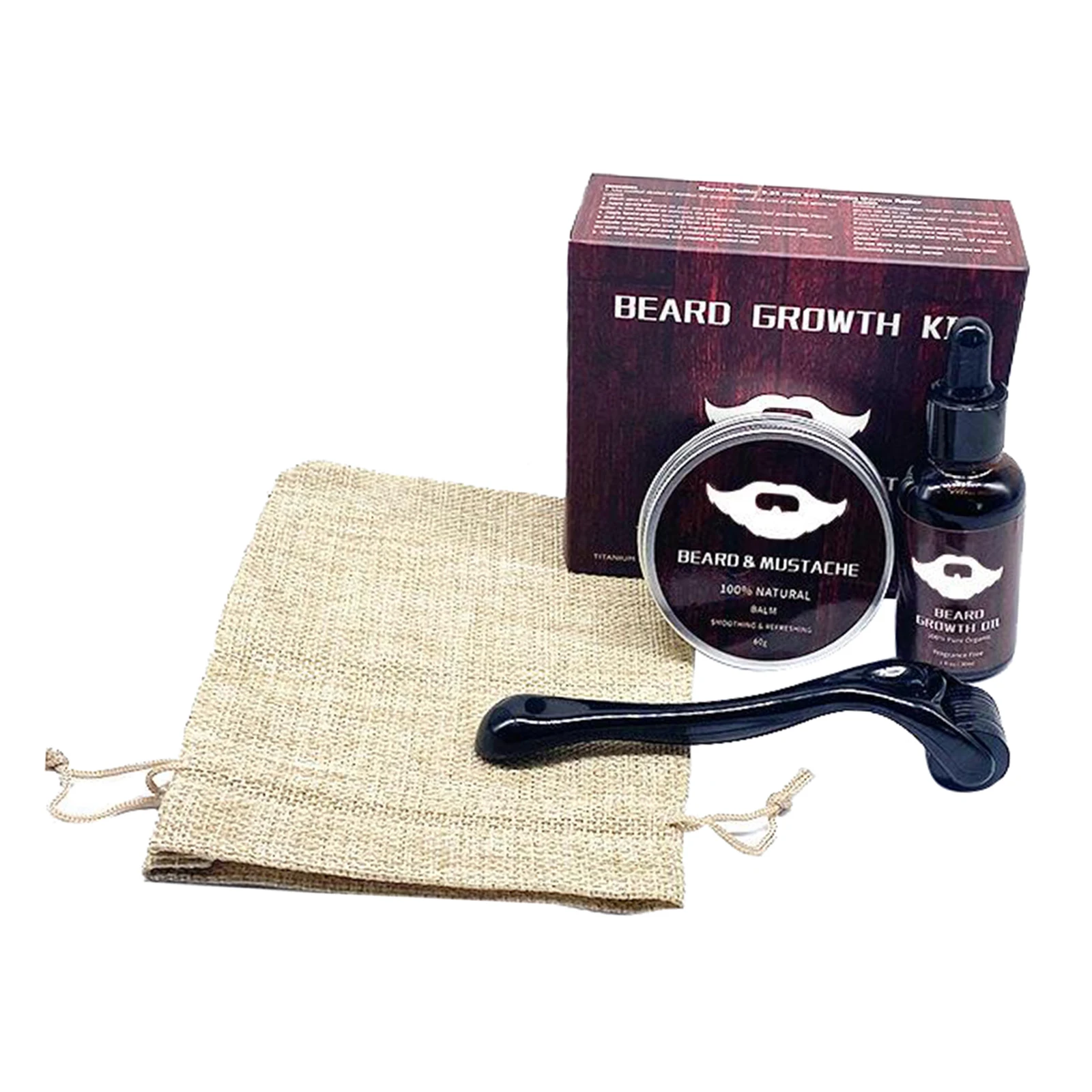 Набор для роста бороды титановый ролик мужчин микро лица волос мужской набор