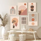 Минималистская настенная живопись абстрактная картина принты солнце Радуга плакаты и картины для гостиной дома богемный декор стен