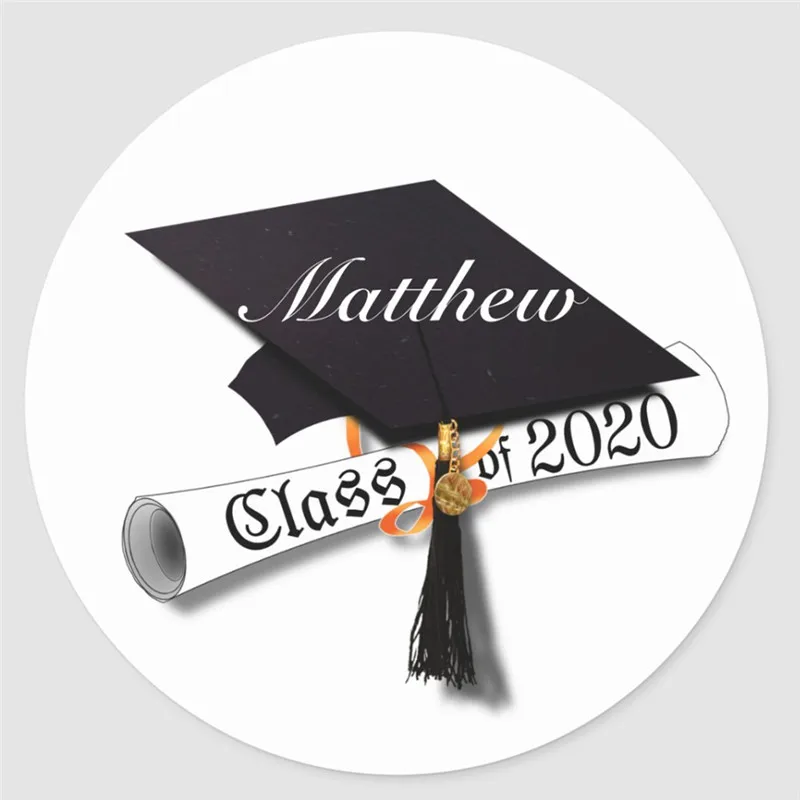 Персонализированная Подарочная наклейка Класс s 2020 Кепка на выпускной и диплом