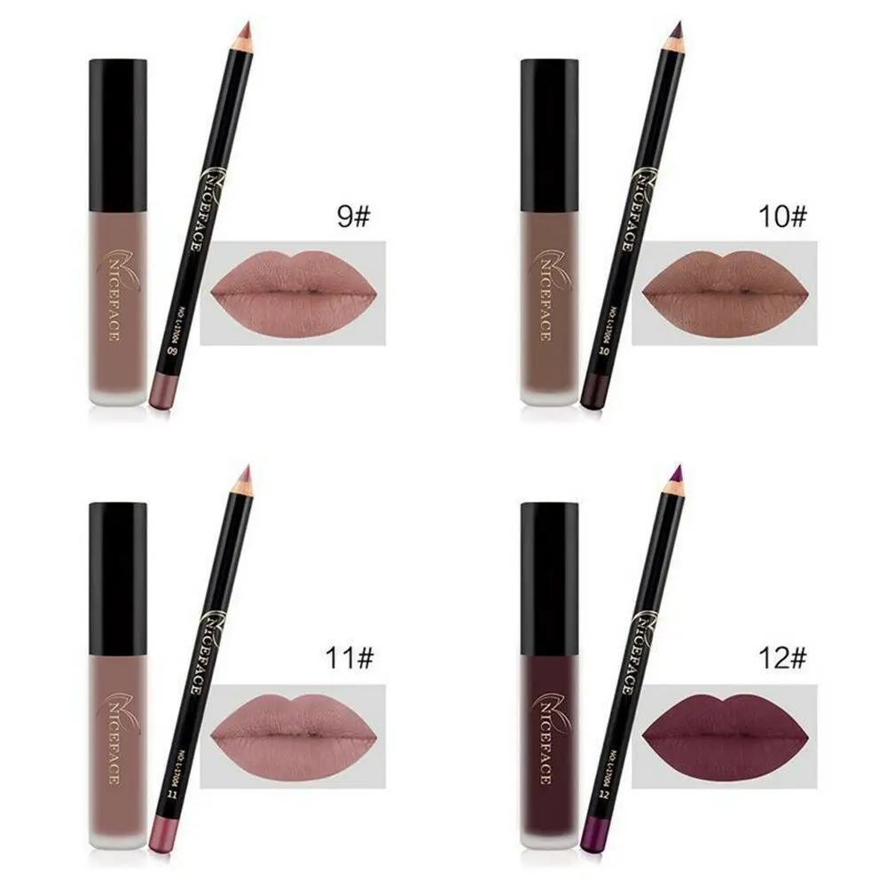 NICEFACE водостойкая стойкая Матовая жидкая губная помада подводка для губ