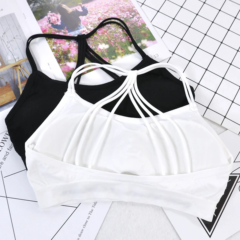 

Push Up Sports Bra Yoga Fitness Tops For Womens Gym Running Top Shockproof Strappy Sports Top Padded Bra Athletic Vest Underwear