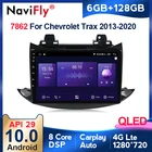 6G + 128G Android 10 QLED 4G LTE DVD 2 Din Автомобильный Радио Мультимедиа Видео плеер навигация GPS для Chevrolet TRAX 2013-2020 BT GPS