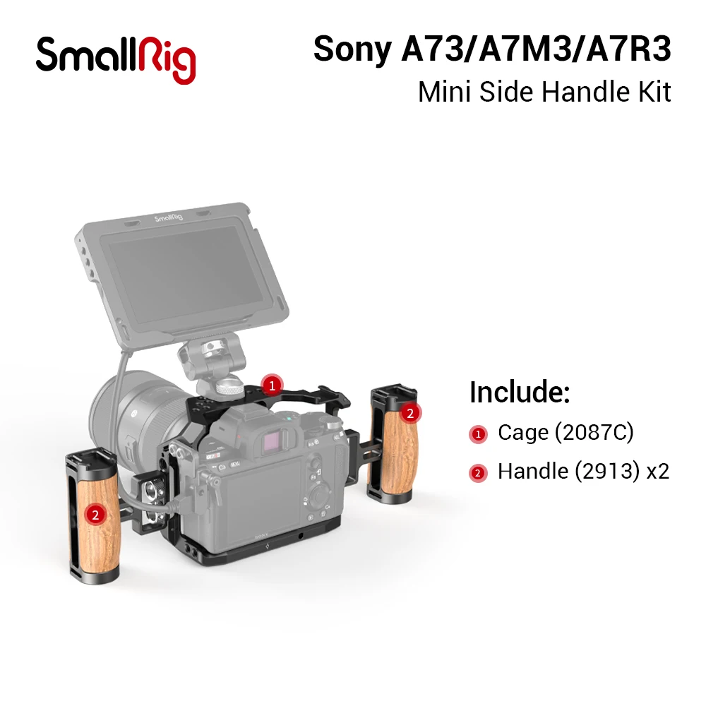 

SmallRig Aluminum Alloy Camera Video Cage Film Movie Making Kit Video Cage+Handle Grip for Sony A7RIII/A7M3/A7III Set
