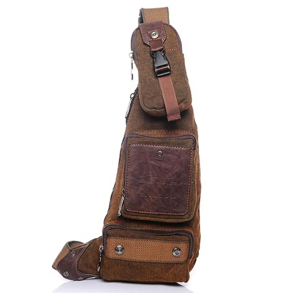 Мужская модная холщовая дорожная сумка мессенджер для верховой езды нагрудная