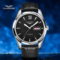 guanqin new luxury mechanical automatic watch mens watch nh36a movement 30m life waterproof stainless steel sapphire luminous