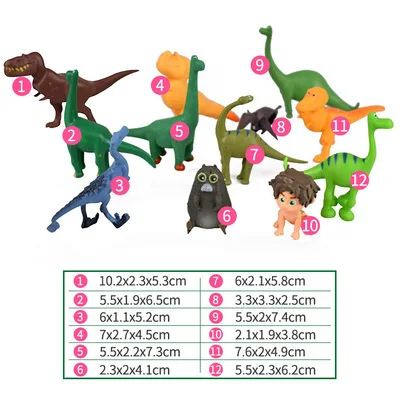 

12pcs/set cute animal dinosaur anime action figure perfect quality toys Cake Decoration children's toys gifts