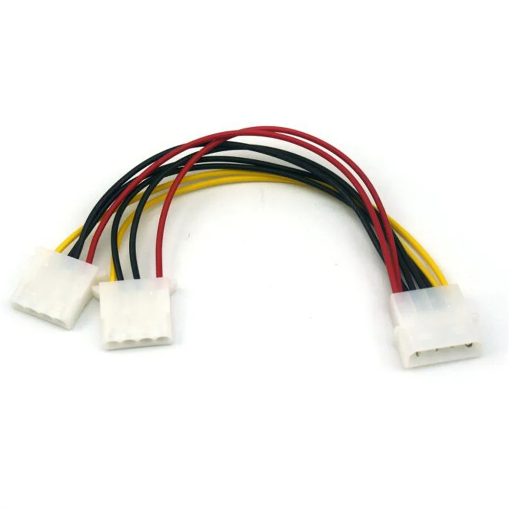 18 см 2 канальный 4 Pin БП Мощность разветвитель кабеля LP4 Molex отклонения в размерах