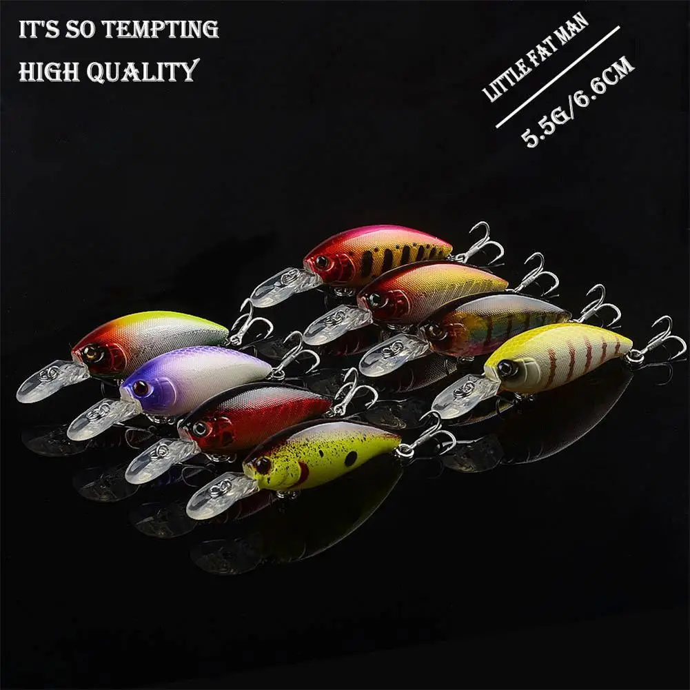 Fishing Lure Bait 5.5g/6.5cm Crank Long Rod Swinging Fake Bait Fishing Hard Bait
