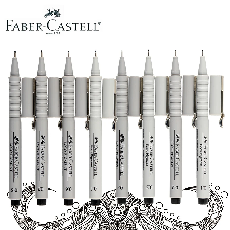 

1pcs Faber-Castell Line Marker Waterproof Gel Pen Comic Stroke Anime Design Black Drawing Special Pen 0.05 ~ 0.8mm