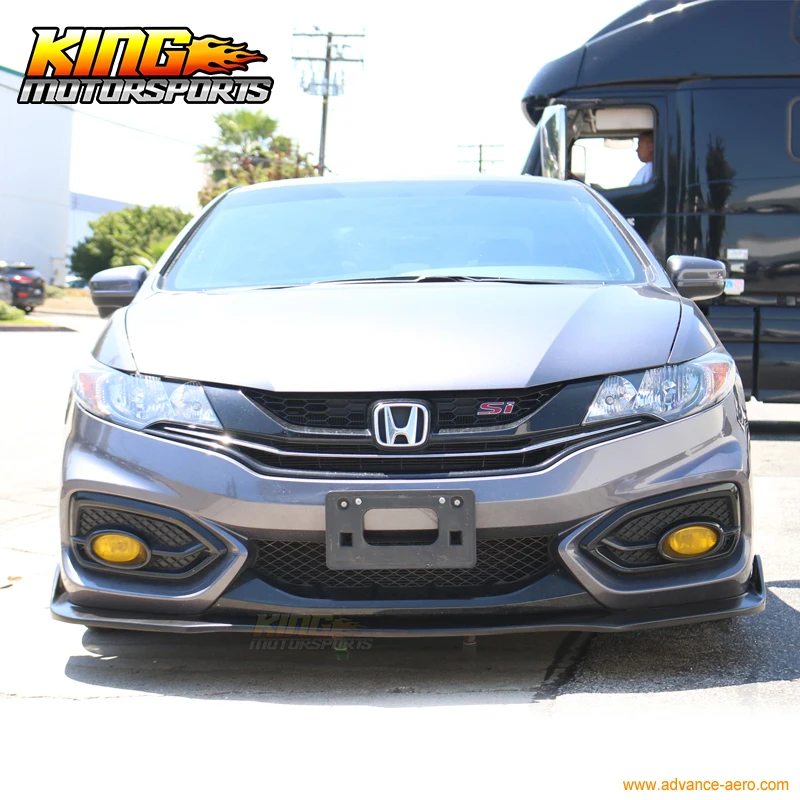 Подходит для 14 15 Honda Civic Coupe 2Dr CS2 стиль передний бампер спойлер полиуретановый
